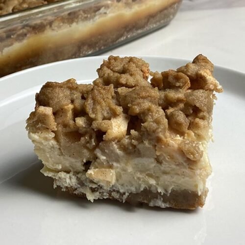 apple crumble cheesecake bar recipe