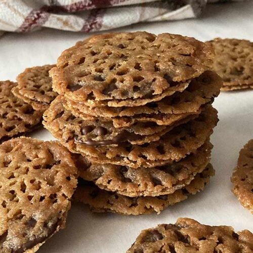 stack of easy florentine lace cookies