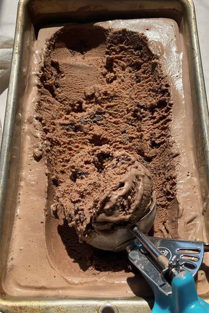 scoop of ice cream with cookie crunchies