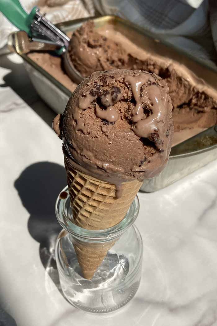 mocha cookie crunch ice cream cone